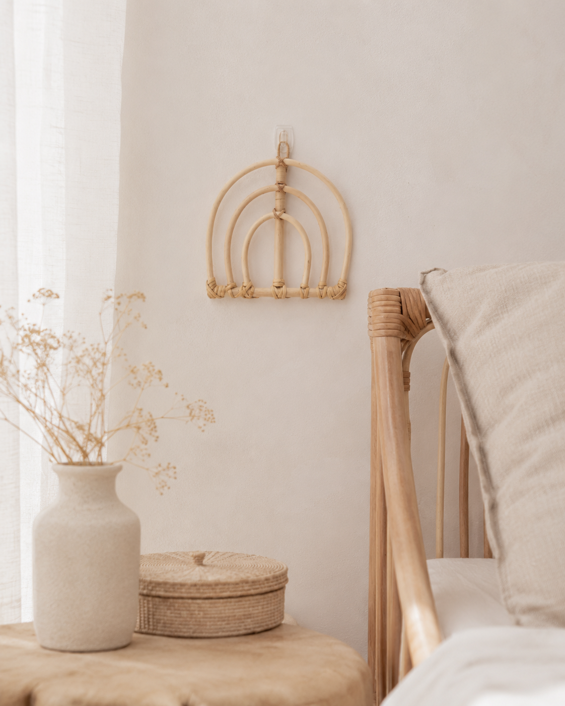 Rainbow Rattan Wall Decor Small