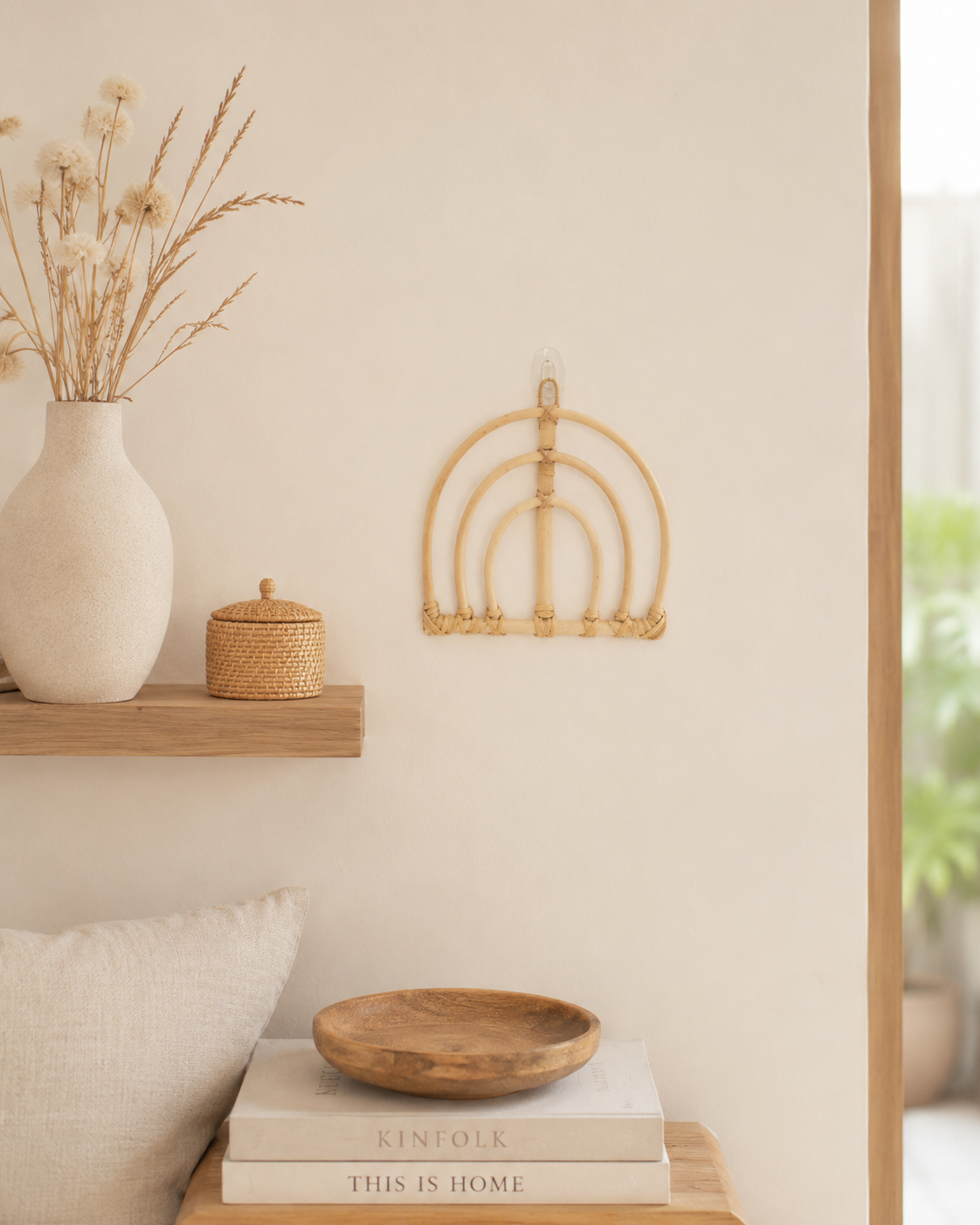 Rainbow Rattan Wall Decor Small