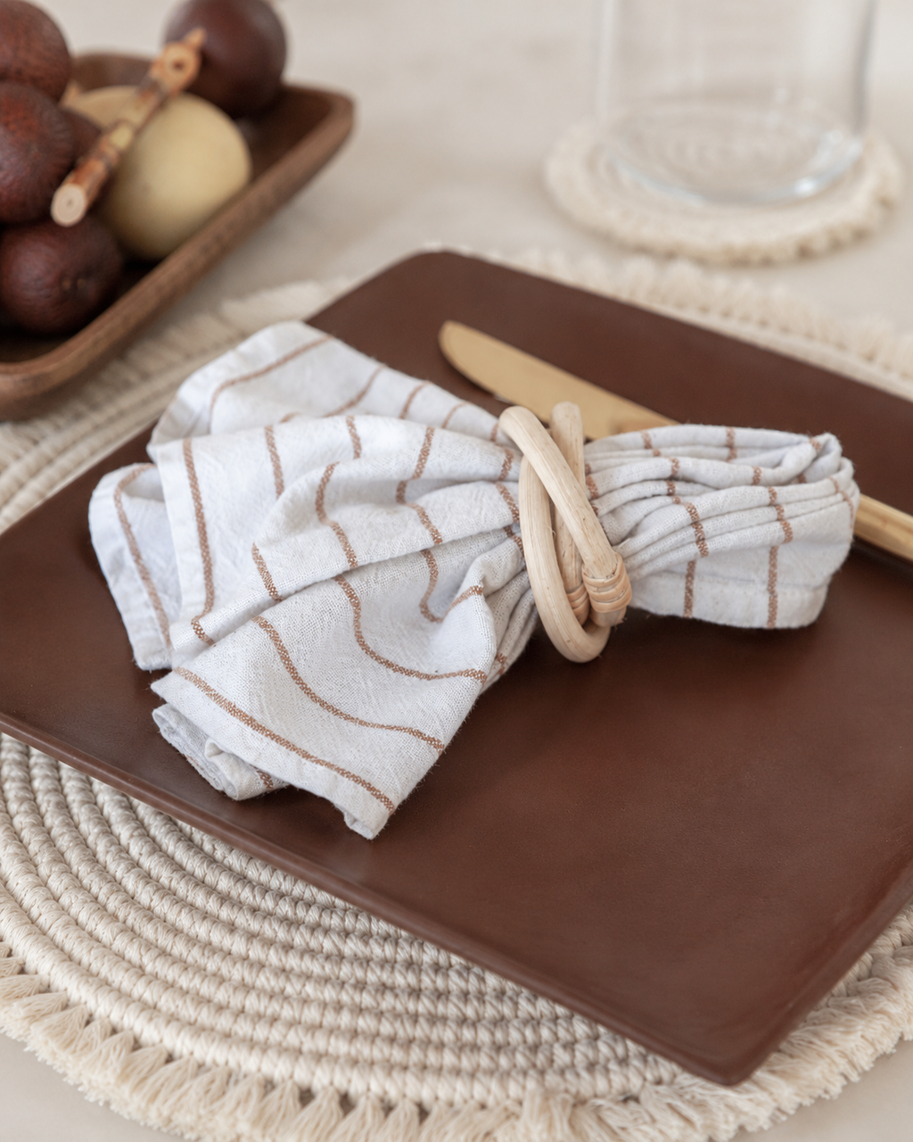 Rattan Napkin Rings, Village Thrive