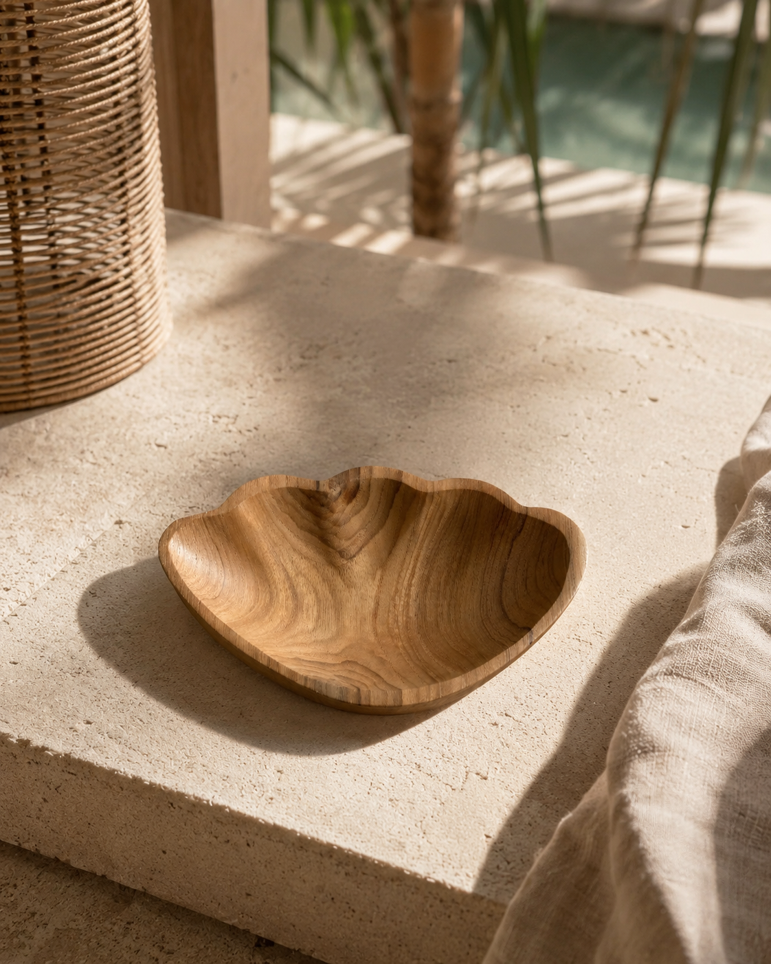 Teak Shell Catch All