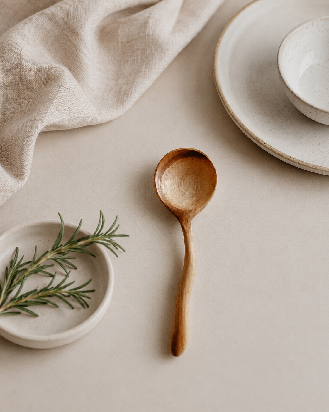 Teak Sugar Spoon