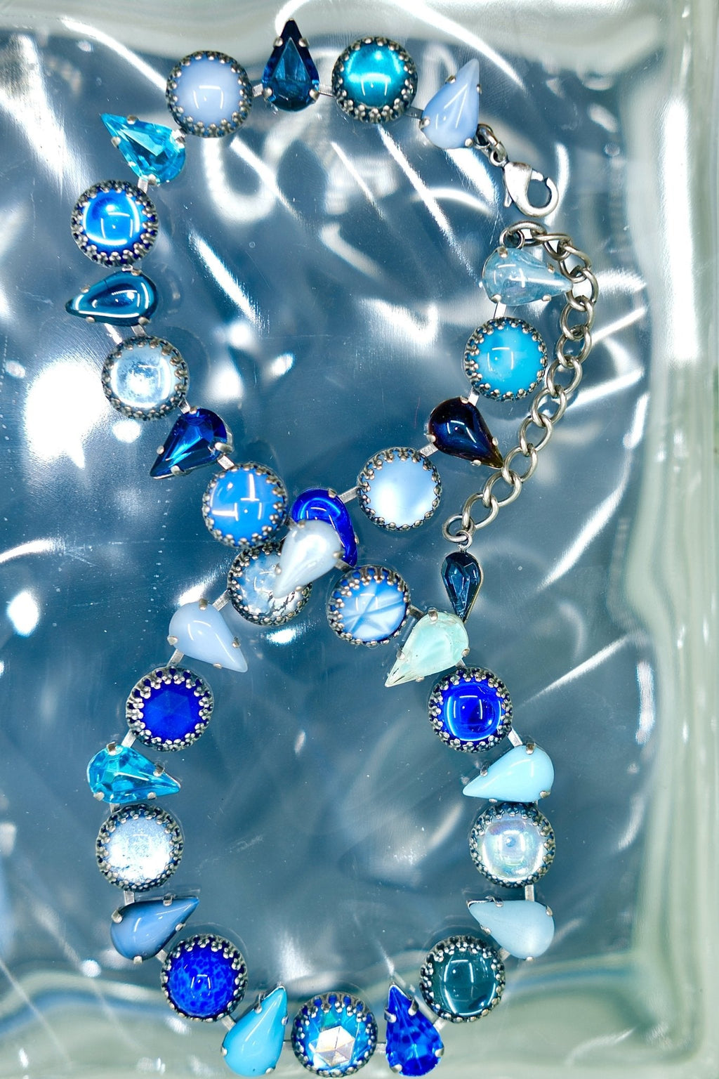 Layering Choker in Ocean (Silver)