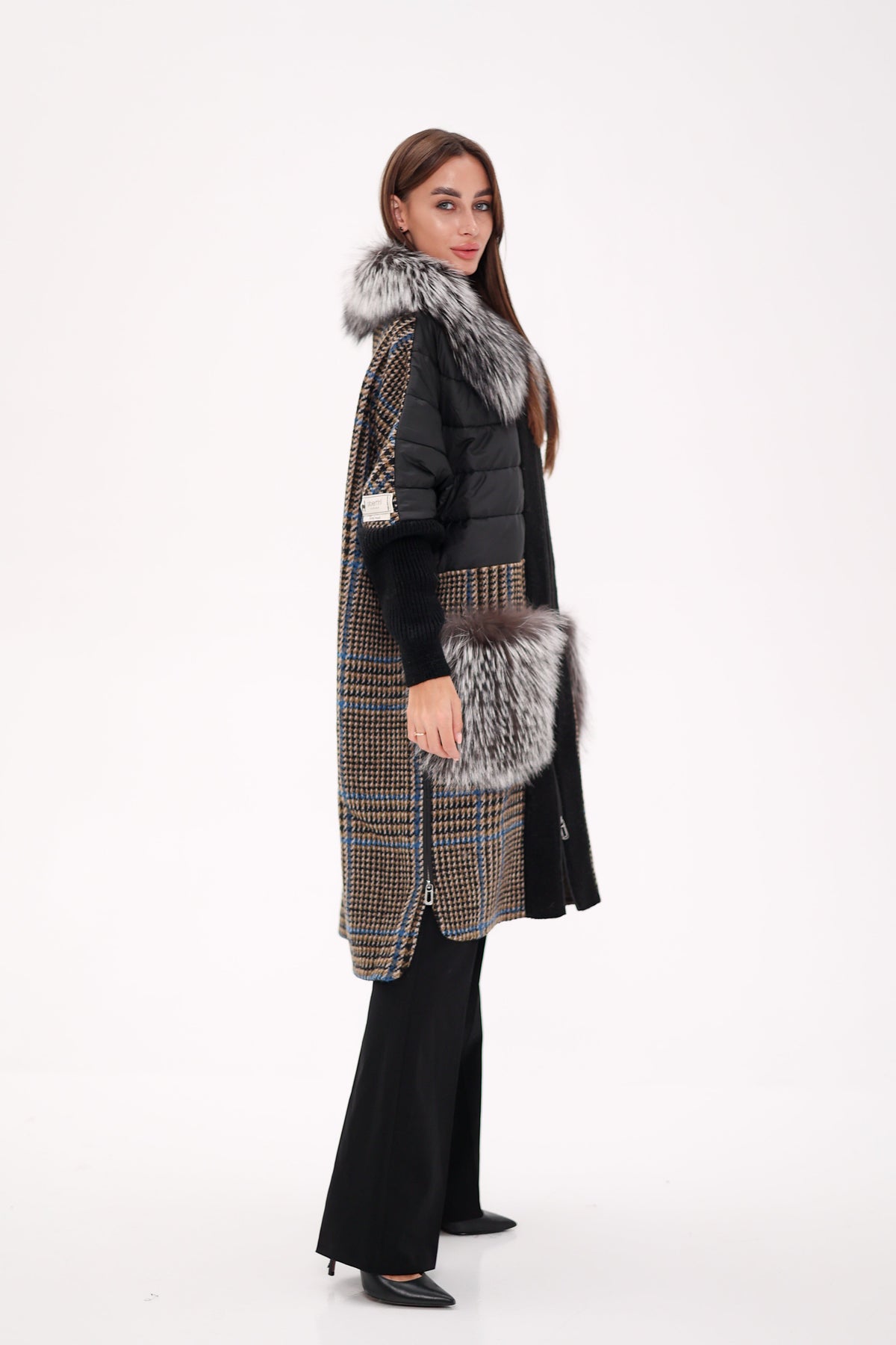 Saga®Furs Silver Fox Wool Cashmere Coat