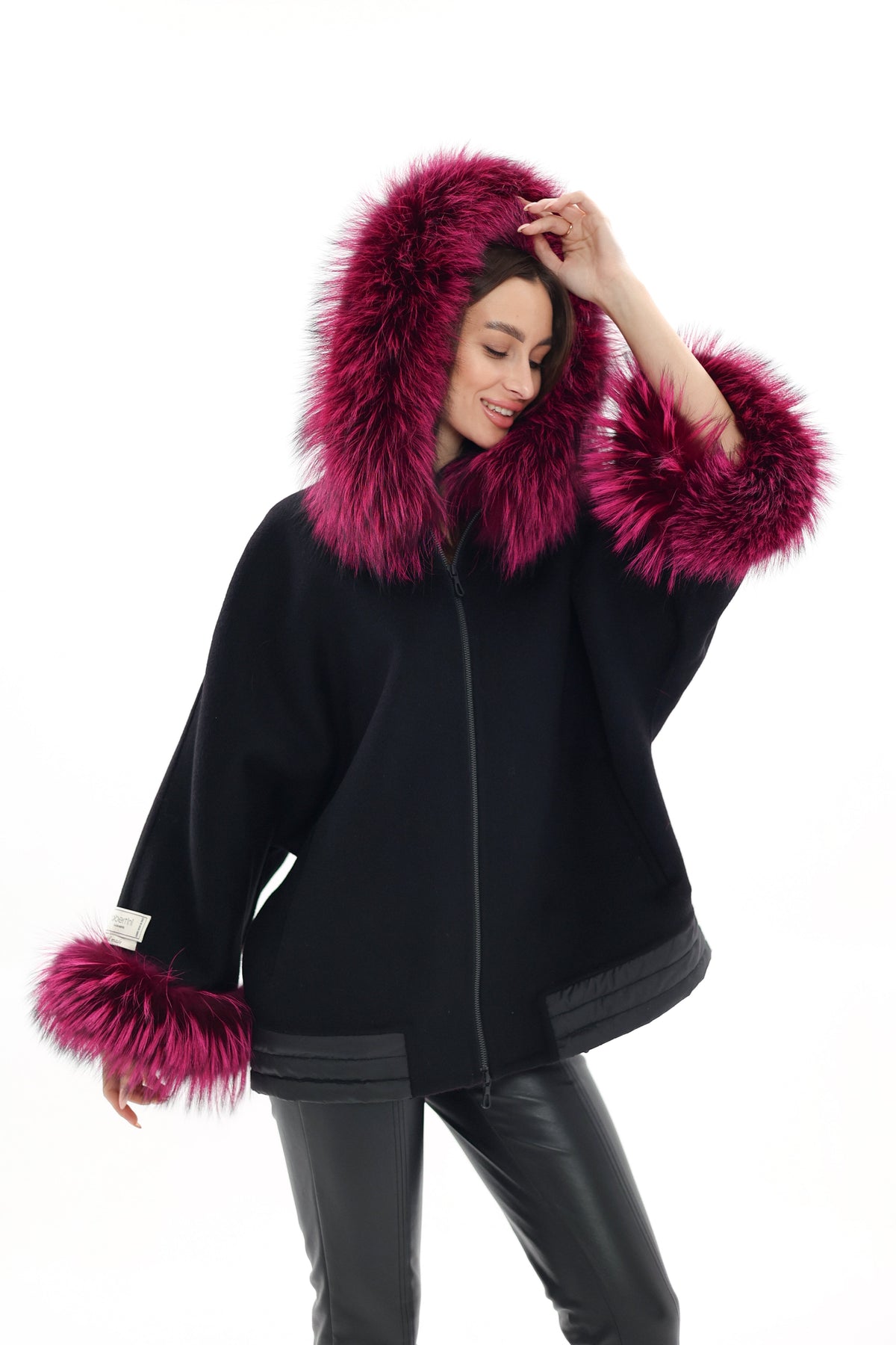 Saga®Furs Silver Fox Cashmere Blend Coat