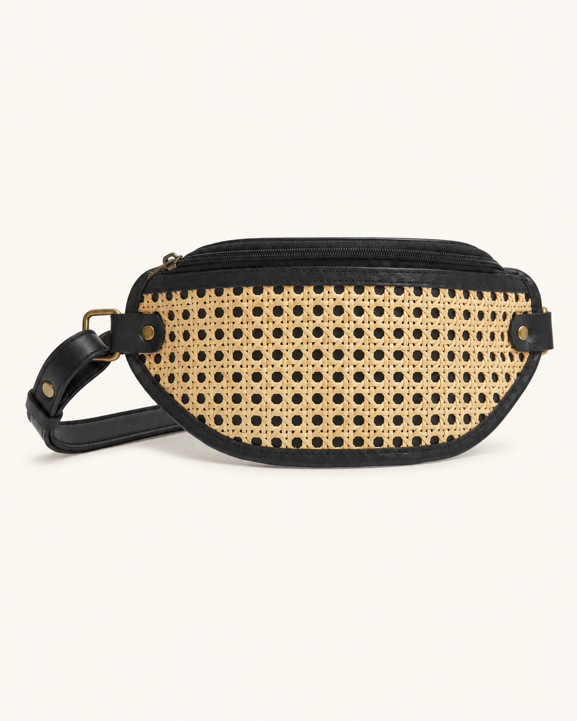Raja Leather and Cane Sling Bag