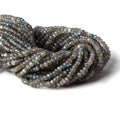 3.5-4mm Labradorite Faceted Rondelle Beads 13.5 inch 144 beads