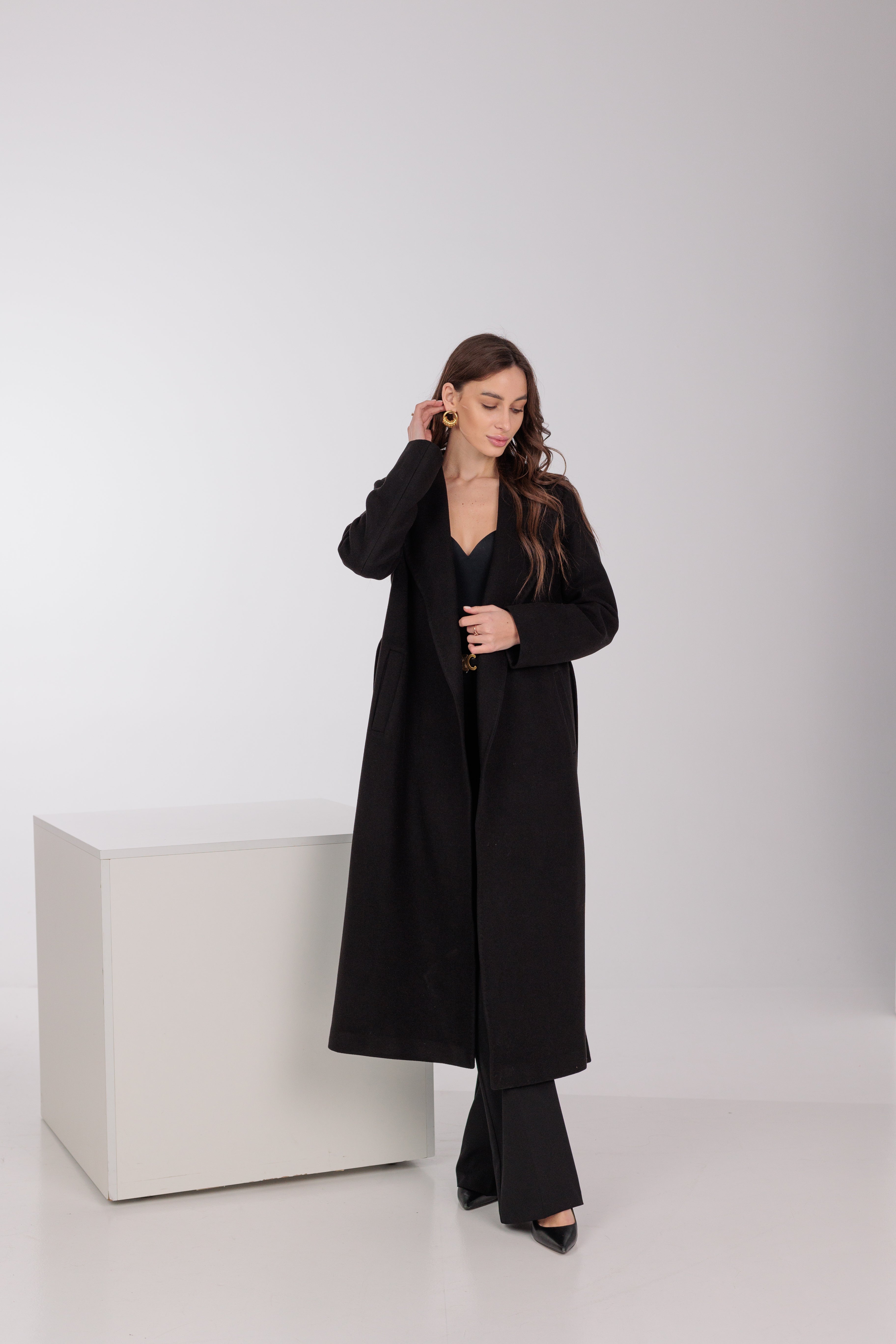 Pre-Order. Re-Stock Ships March 20, 2026. Astoria Classic Wraparound Wool Blend Overcoat