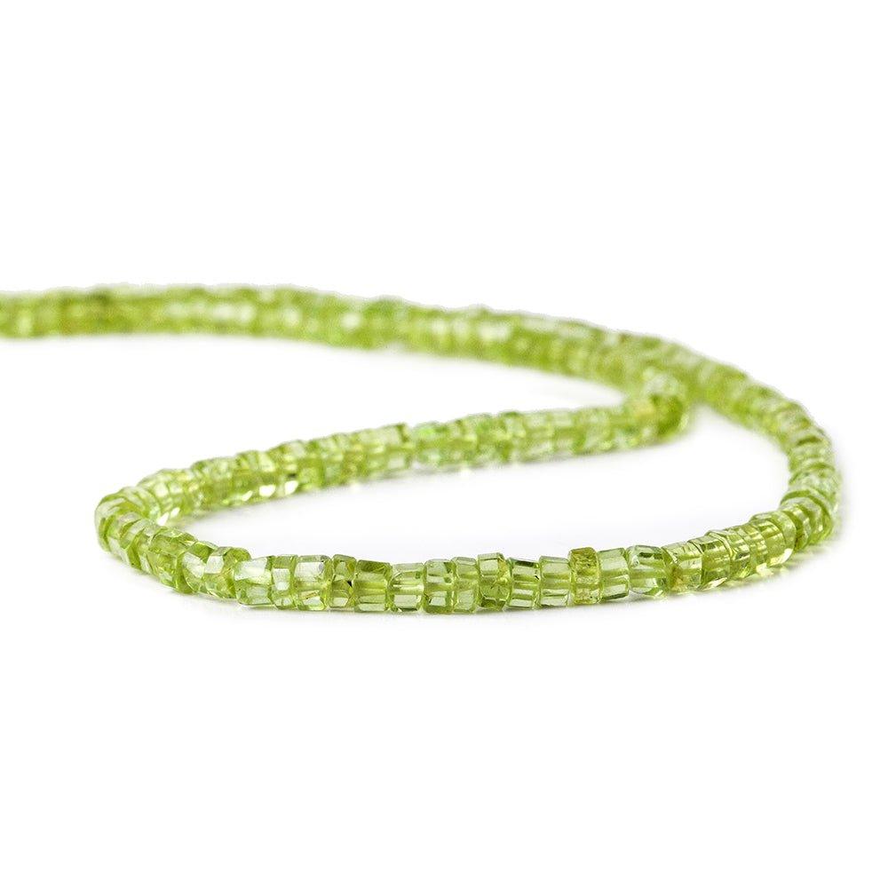3mm Peridot Faceted Heishi Beads, 14 inch