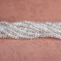 4-4.5mm Crystal Quartz faceted rondelle Beads 13.5 inch 138 pieces