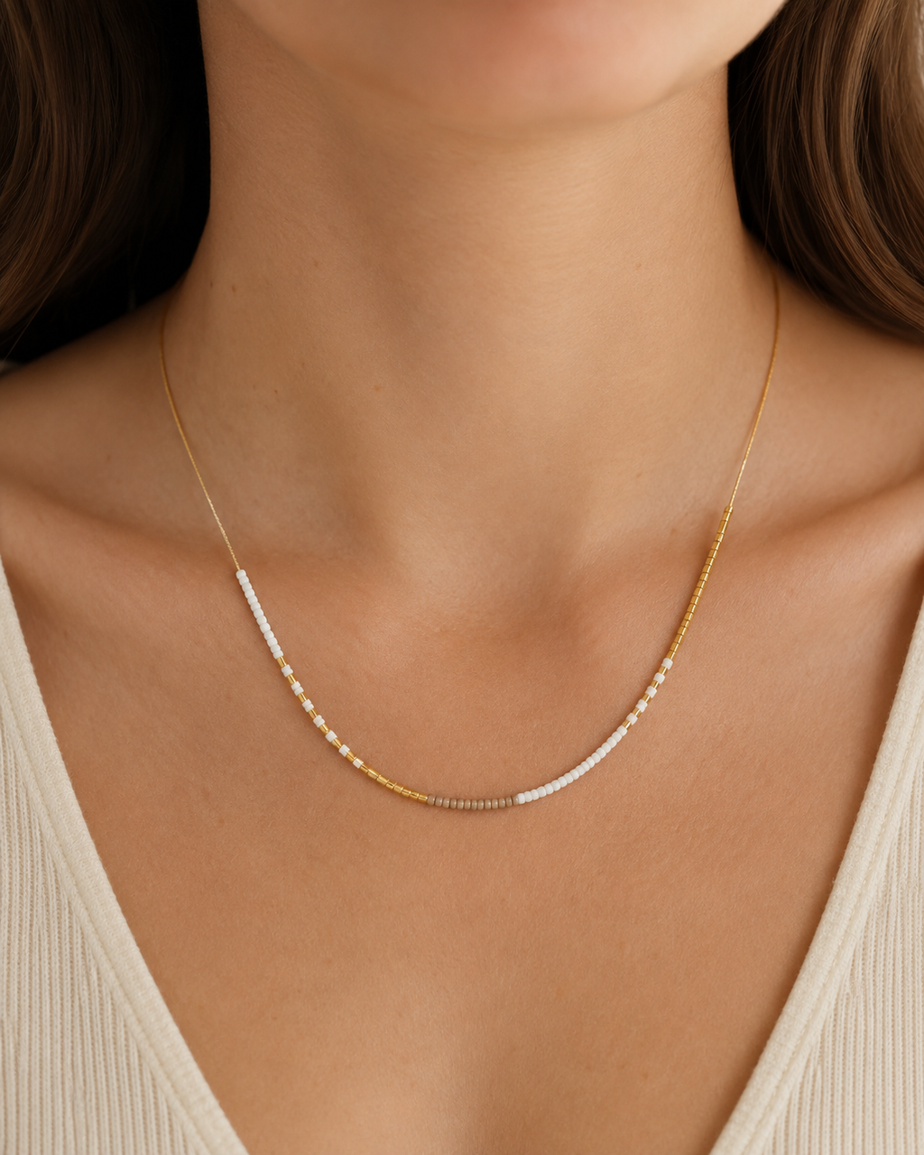 Golden Beaded Necklace