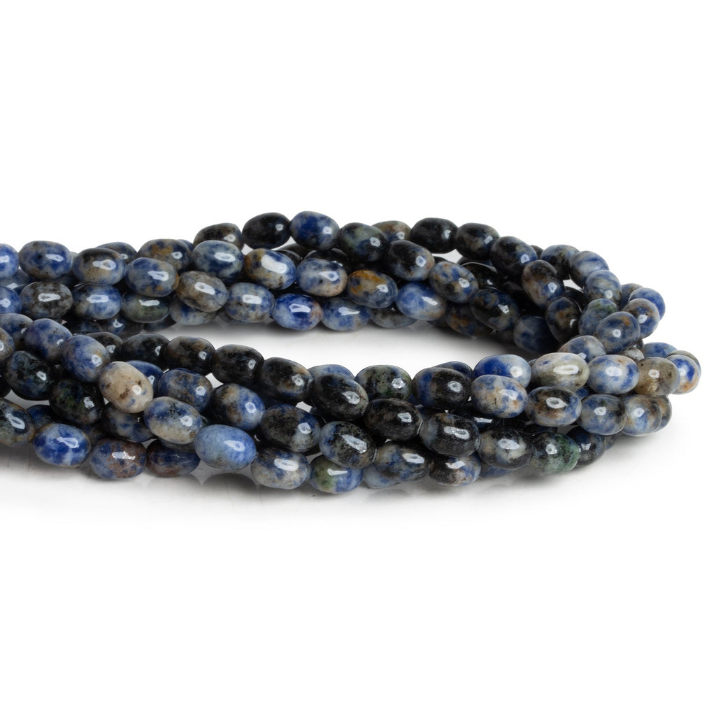 9x8mm Sodalite Rice Beads 15 inch 45 beads