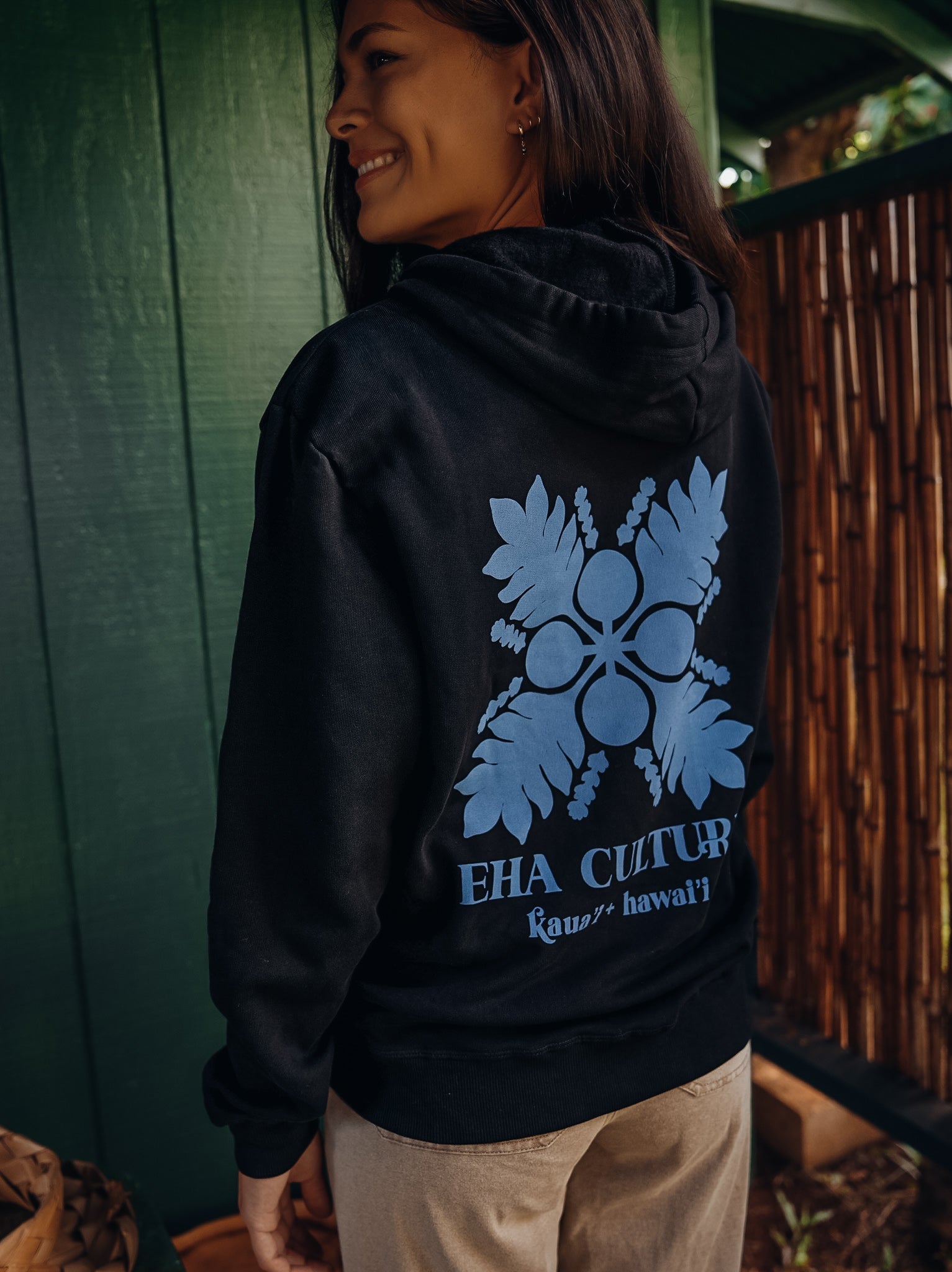 EHA Hoodie in Lava with Periwinkle Logo