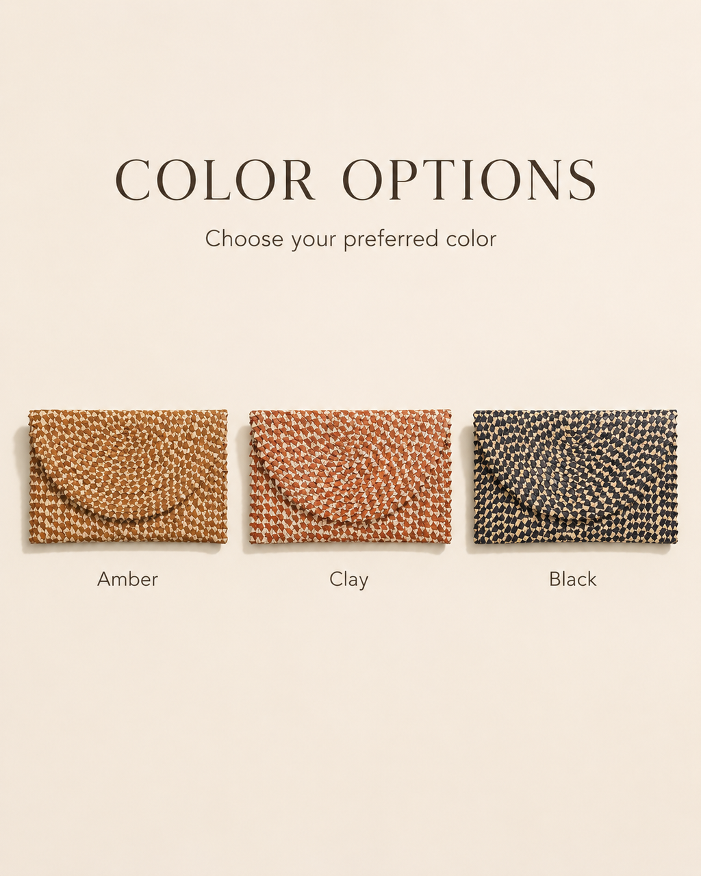 Ombre Rattan Clutch