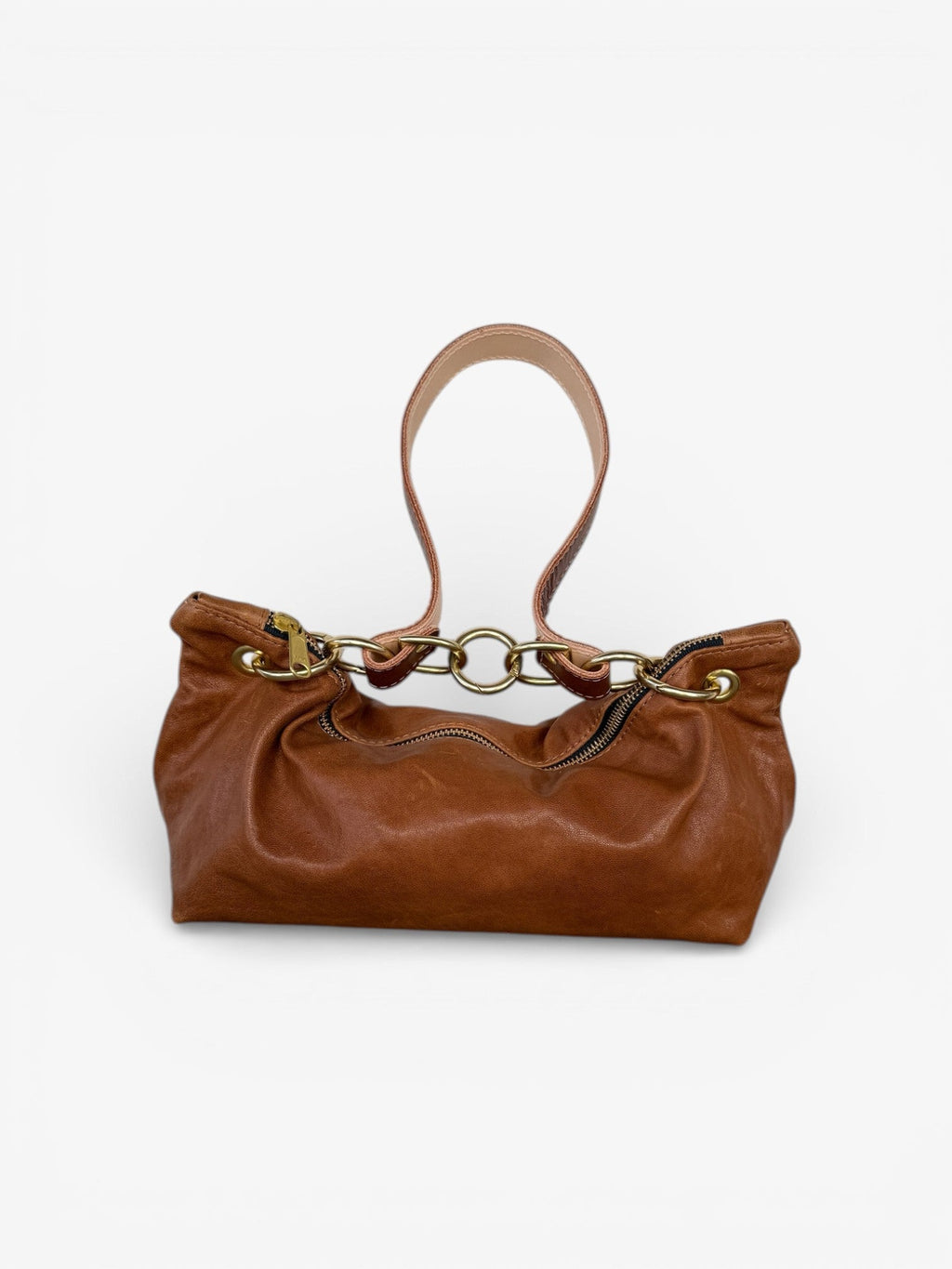 Blair-East West Shoulder Bag, Brown Leather