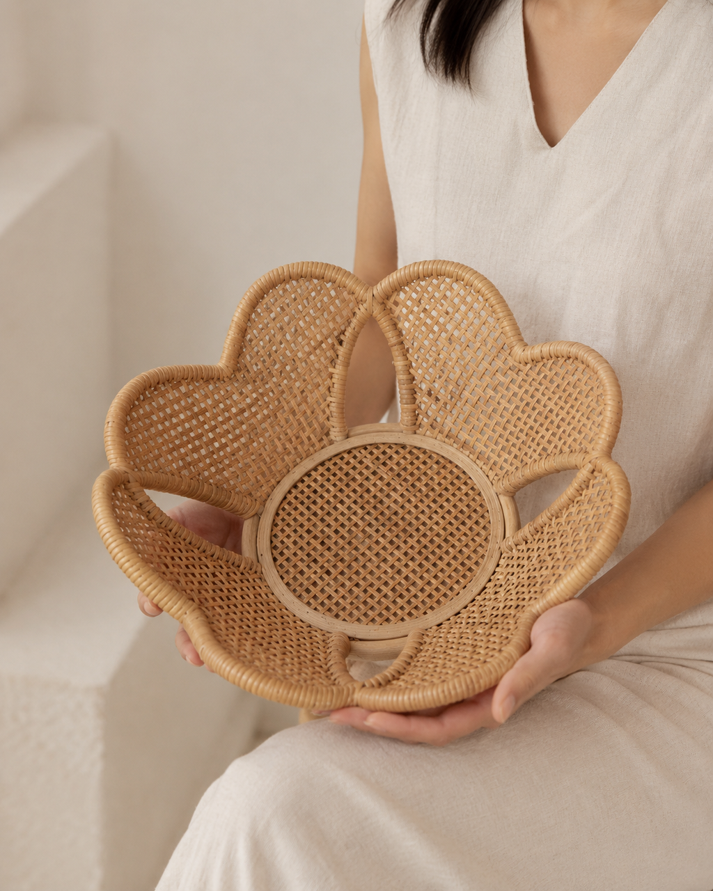 Flora Rattan Decorative Bowl