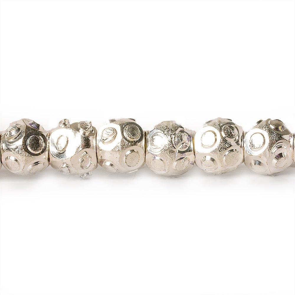 5mm Sterling Silver Plated Brass Circle Round Beads, 8 inch