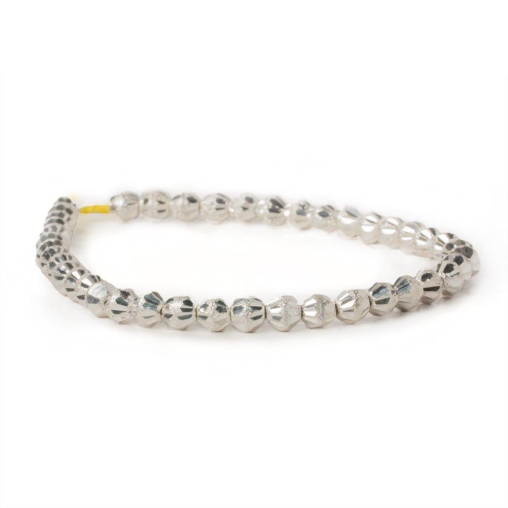 5mm Sterling Silver Plated Brass Stardust Nuggets 8 inch 47 beads