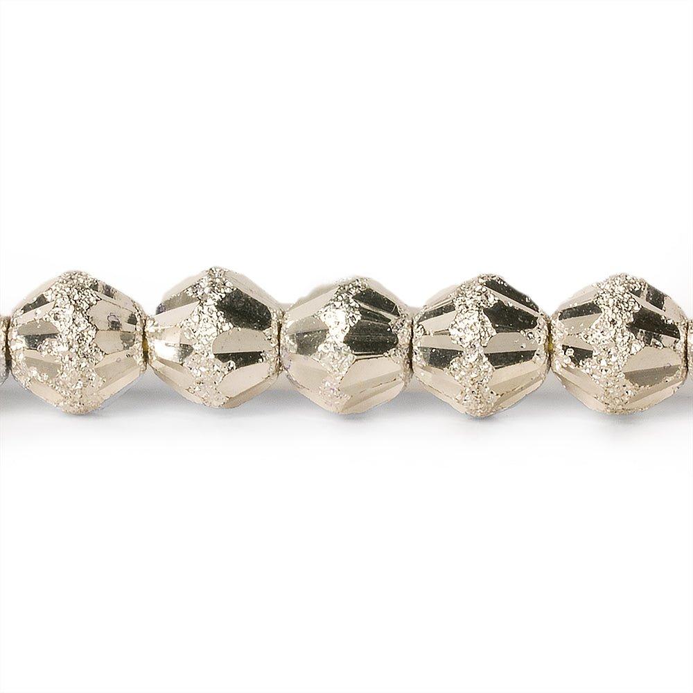 5mm Sterling Silver Plated Brass Stardust Nuggets 8 inch 47 beads