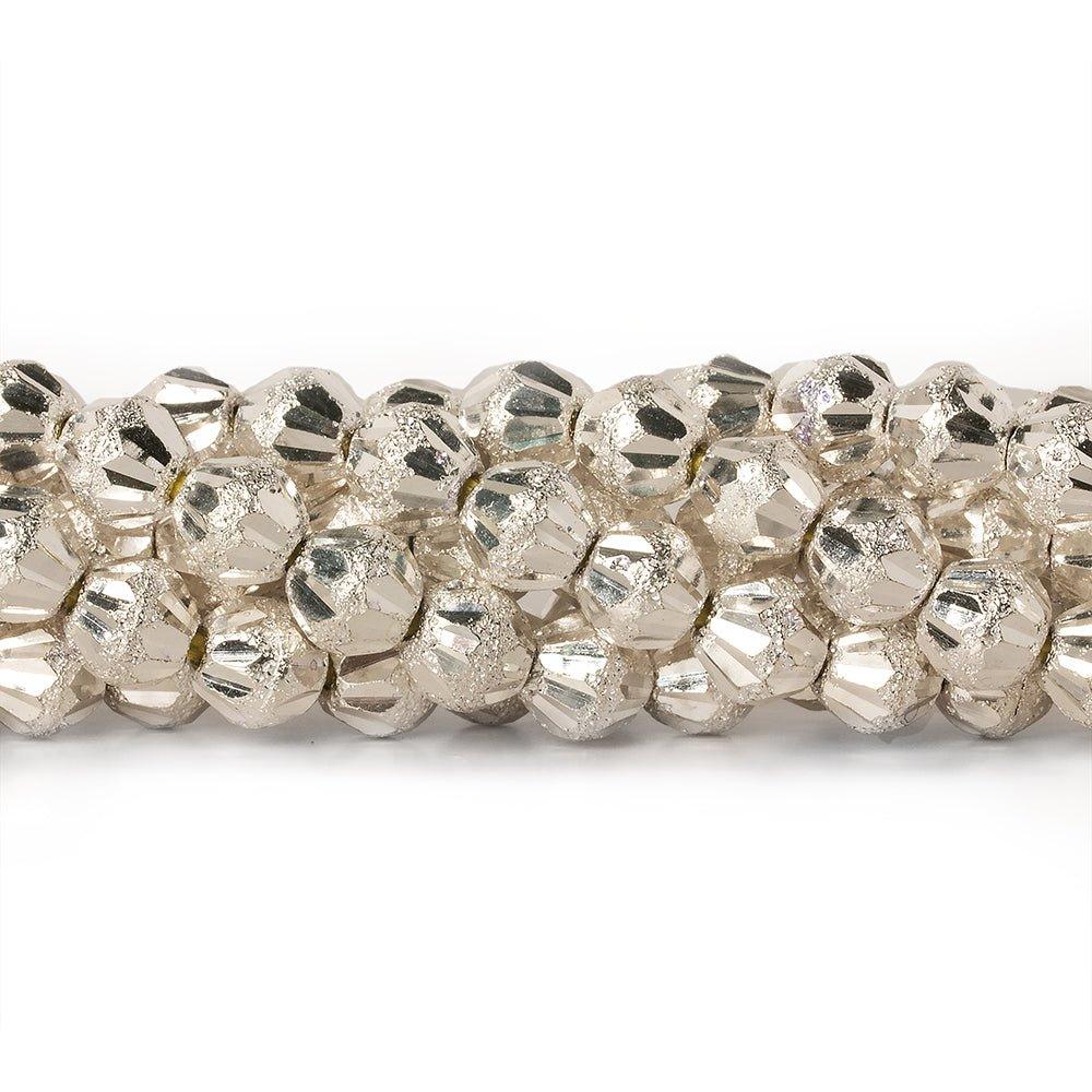 5mm Sterling Silver Plated Brass Stardust Nuggets 8 inch 47 beads