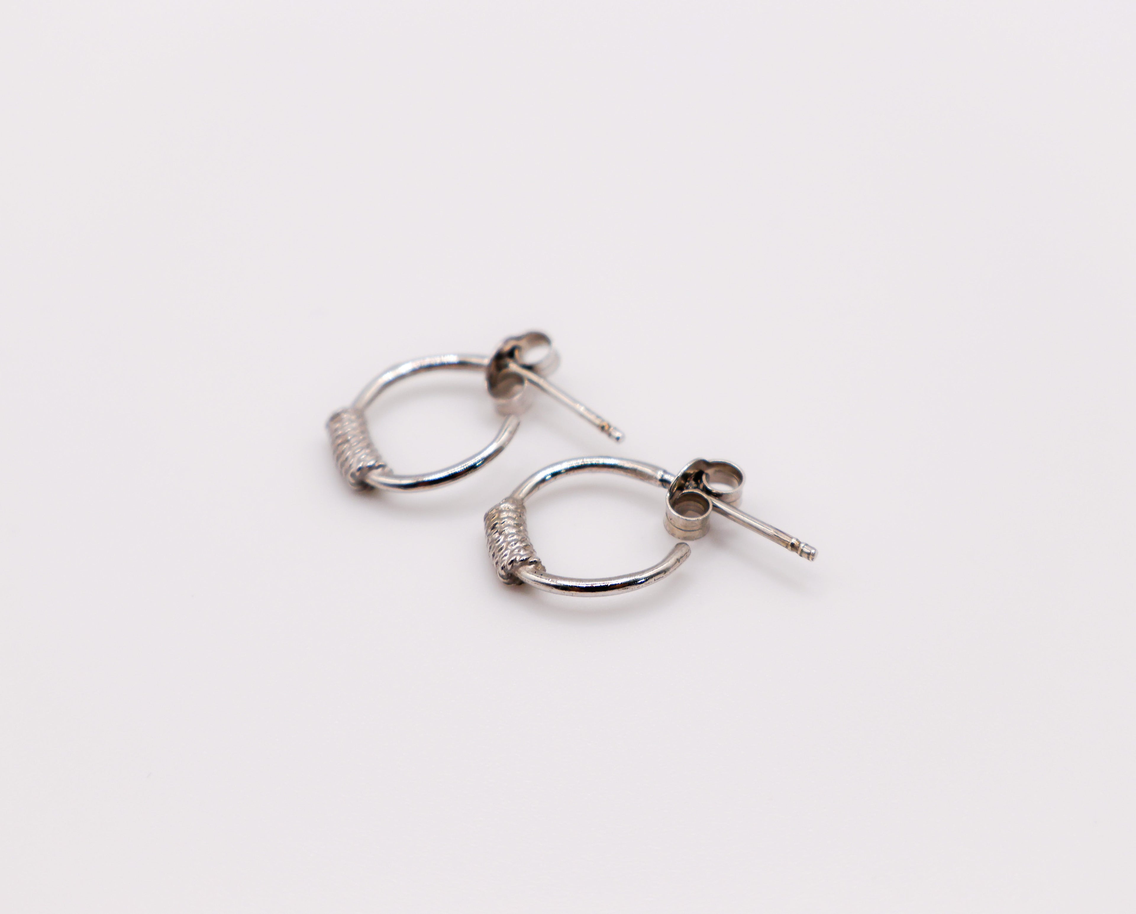 Italian Mini Sterling Silver Hoop Earrings