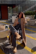 Premium Cashmere Wool Blend Coat in Camel Baby