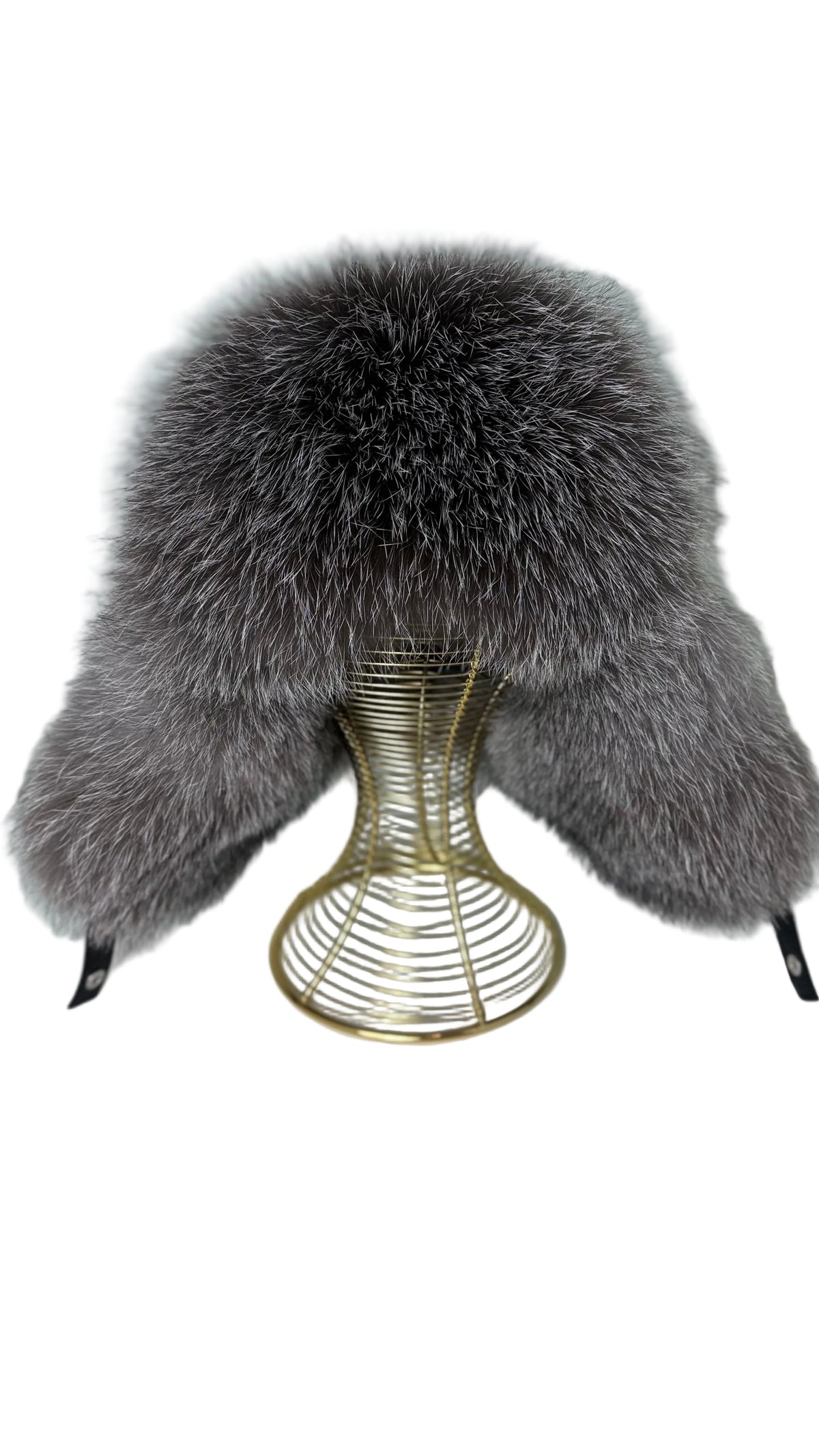 Genuine Silver Fox Leather Hat Unisex