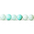 6mm Blue Opal plain round beads 13 inch 55 pieces
