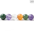 6mm Multi Gemstone Plain Round Beads, 14 inch