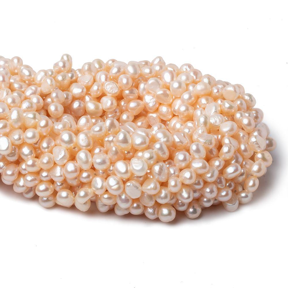 6mm Peach Baroque Pearls, 15 inch