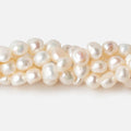 6x5-8x7mm Off White Baroque Freshwater Pearl 16 inch 64 pcs