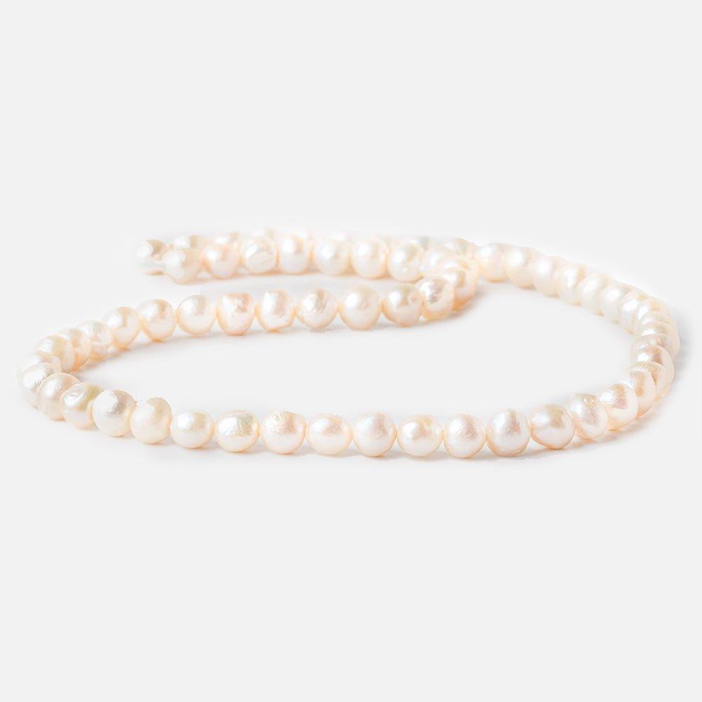 6x5mm - 7x6mm Peach Baroque Freshwater Pearls 14 inch 60 beads