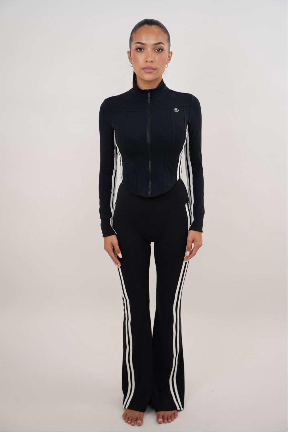 I Am Motivated Black Flare Pant