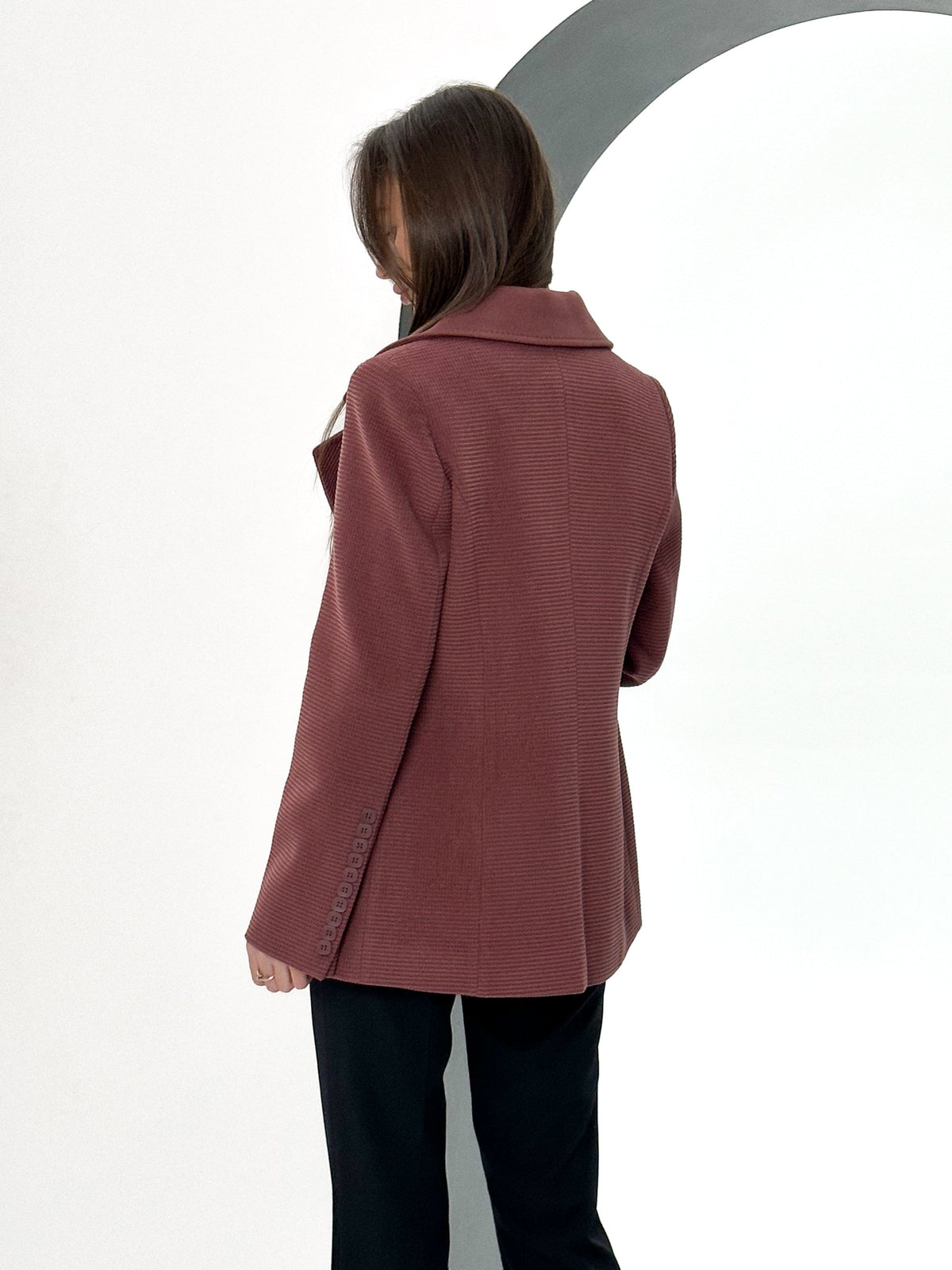Lyndale Cashmere Wool Blend Coat in Sangria