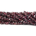 7mm Garnet Chip Beads, 36 inch