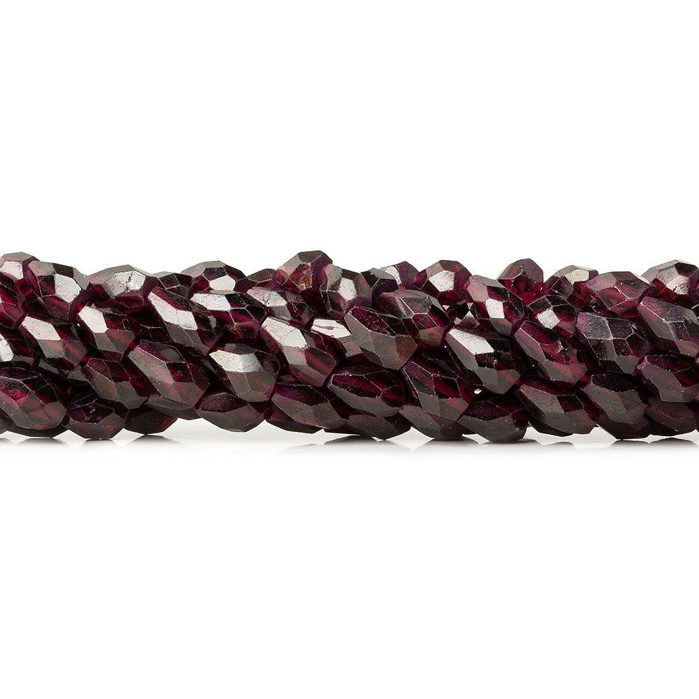 7mm Garnet Faceted Staight Drilled Teardrop Beads, 14 inch