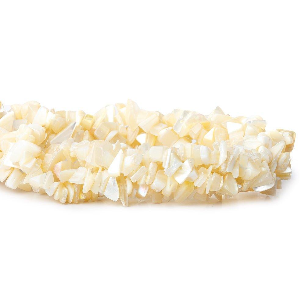 7mm Mother of Pearl Chip Beads, 36 inch