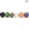 7mm Multi Gemstone Plain Round Beads 15.5 inch 58 pieces