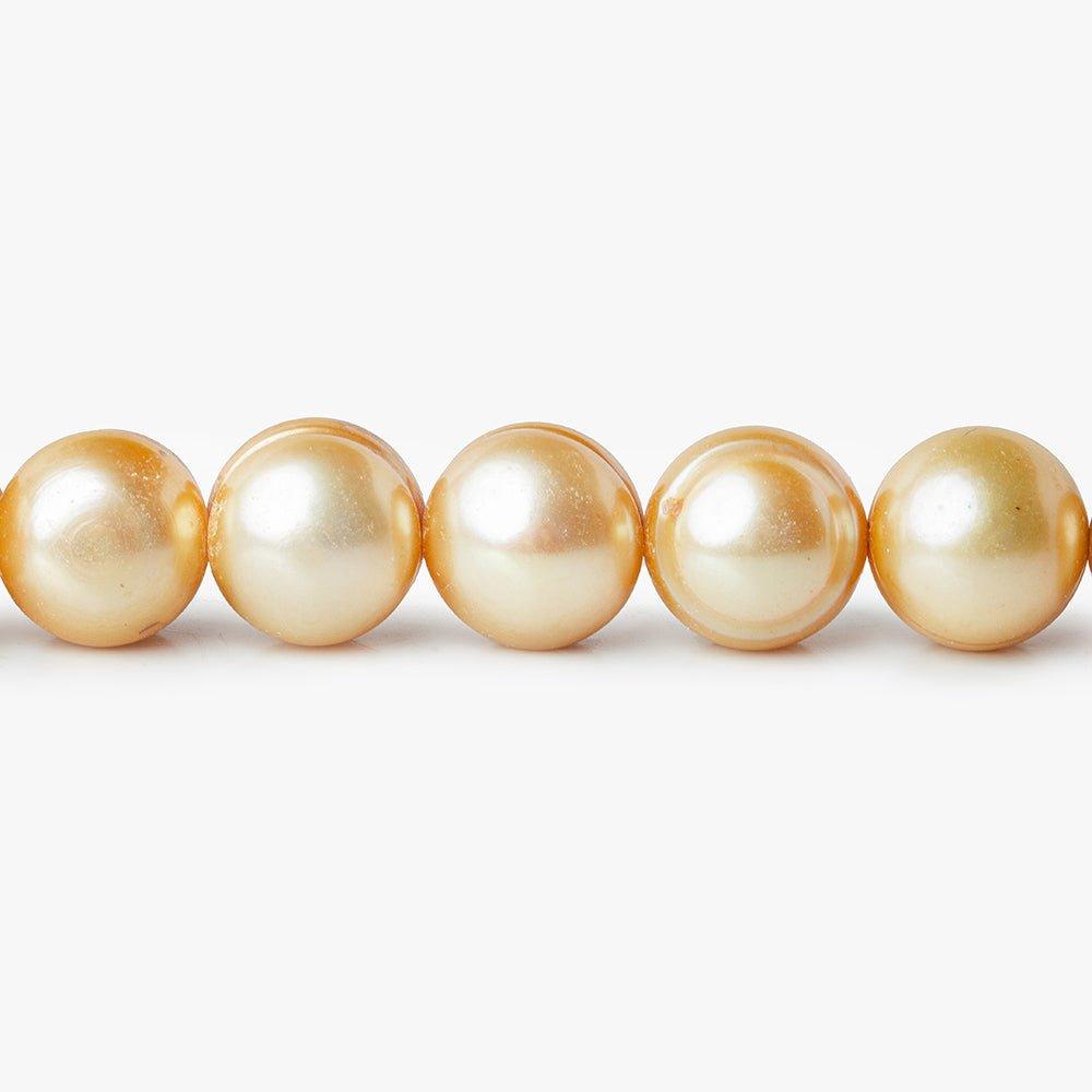 9x11mm Champagne Ringed Baroque Freshwater Pearls 16 inch