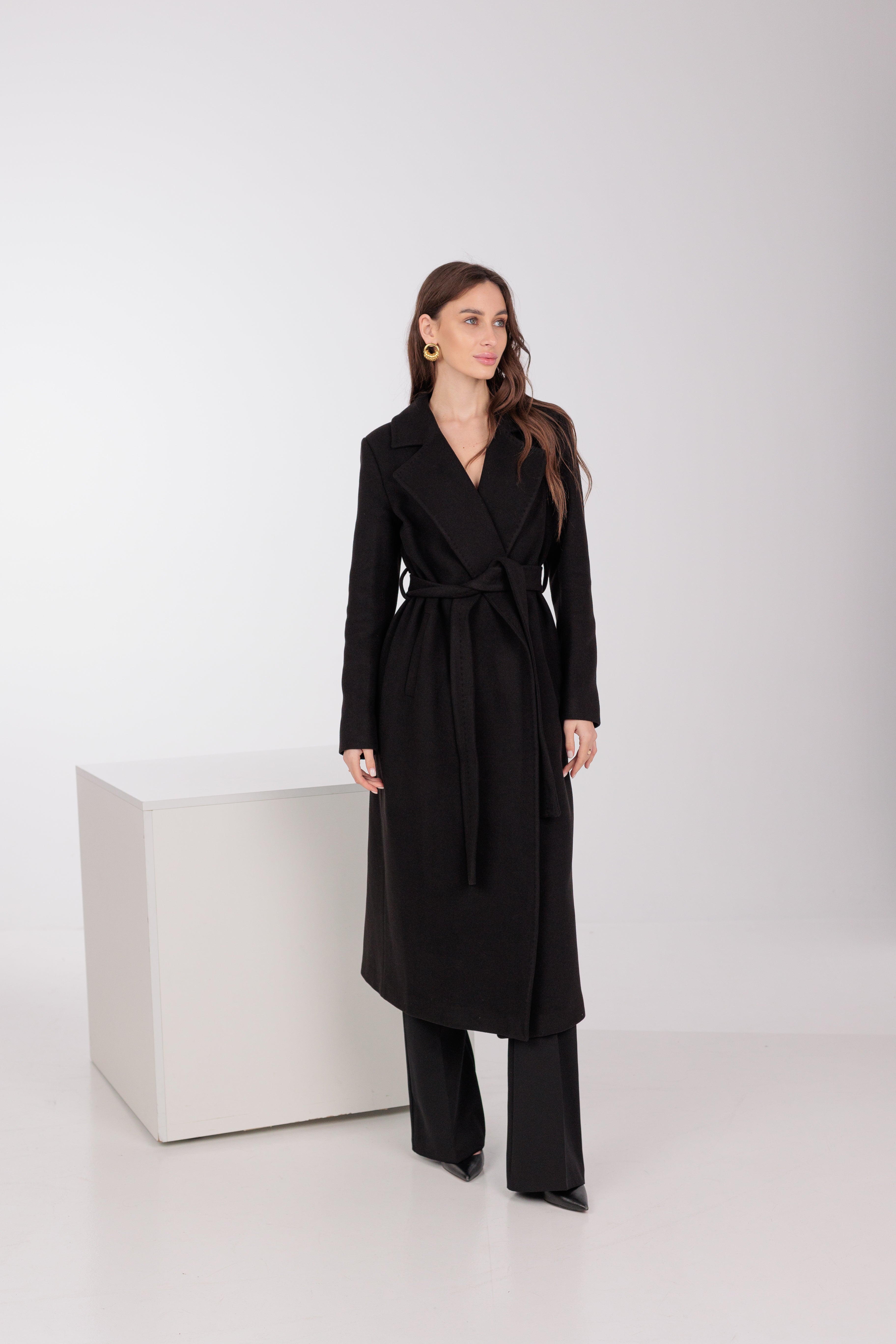 Pre-Order. Re-Stock Ships March 20, 2026. Astoria Classic Wraparound Wool Blend Overcoat