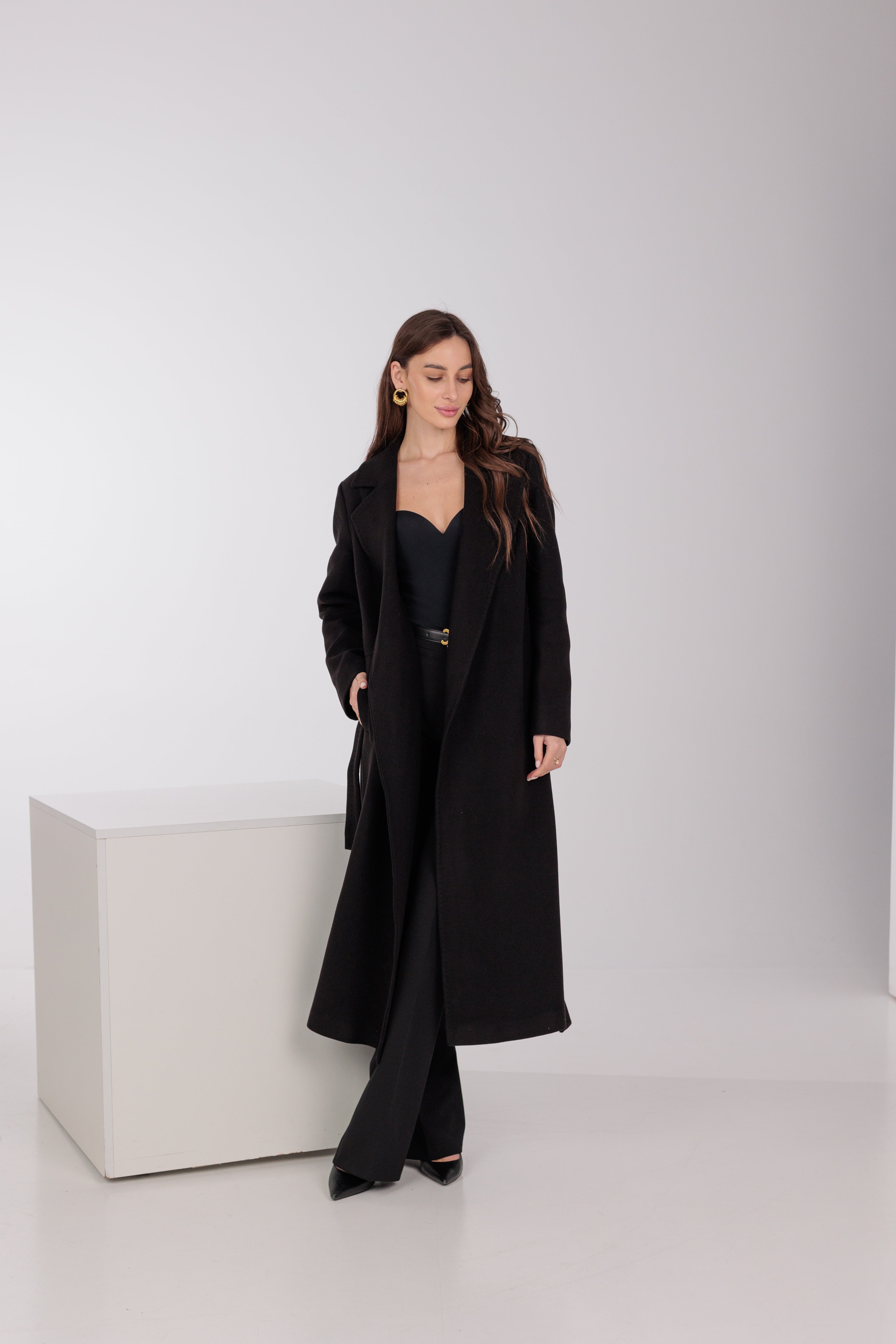 Pre-Order. Re-Stock Ships March 20, 2026. Astoria Classic Wraparound Wool Blend Overcoat