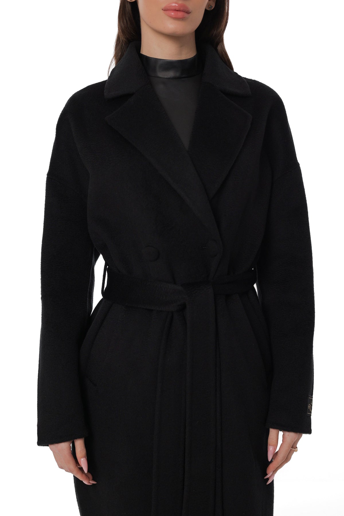 Noir Cashmere Blend Overcoat