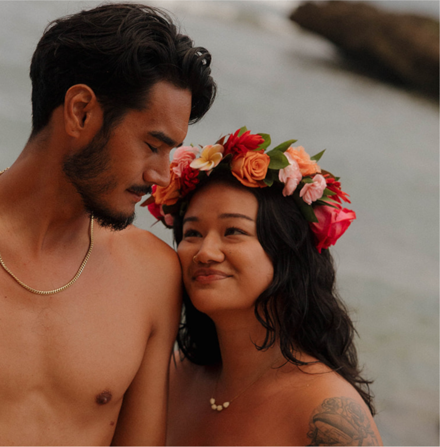 Fresh Tropical Flower Crown, Lei Po’o, Mwaar (O’ahu Only)