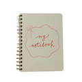 Pink Bow Spiral Journal