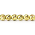 8mm Brass Circle Wave Rounds 8 inch 25 beads
