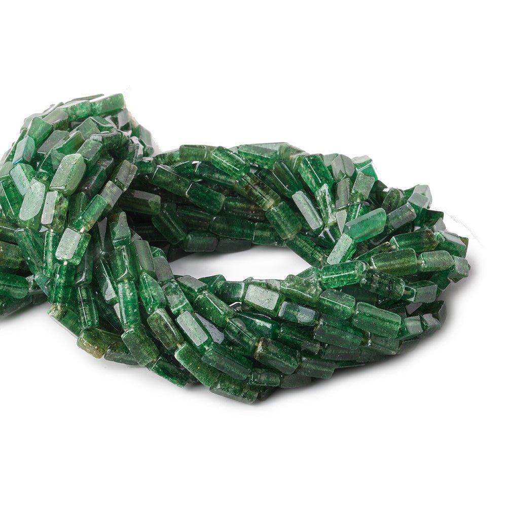8mm Forest Green Aventurine Plain Rectangle Beads, 14 inch