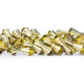 8mm Brass Fluted Cones 8 inch 26 beads