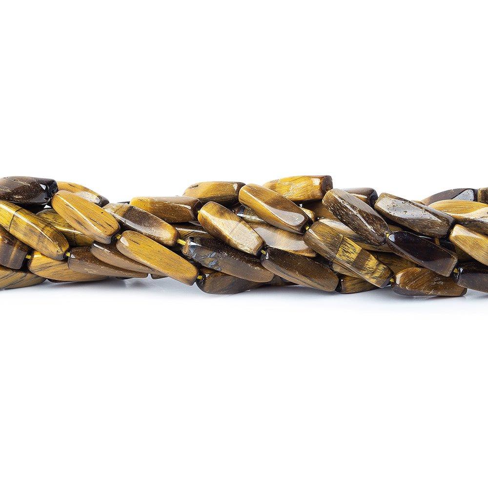 8x5mm Tiger Eye Faceted Rectangle Beads 14 inch