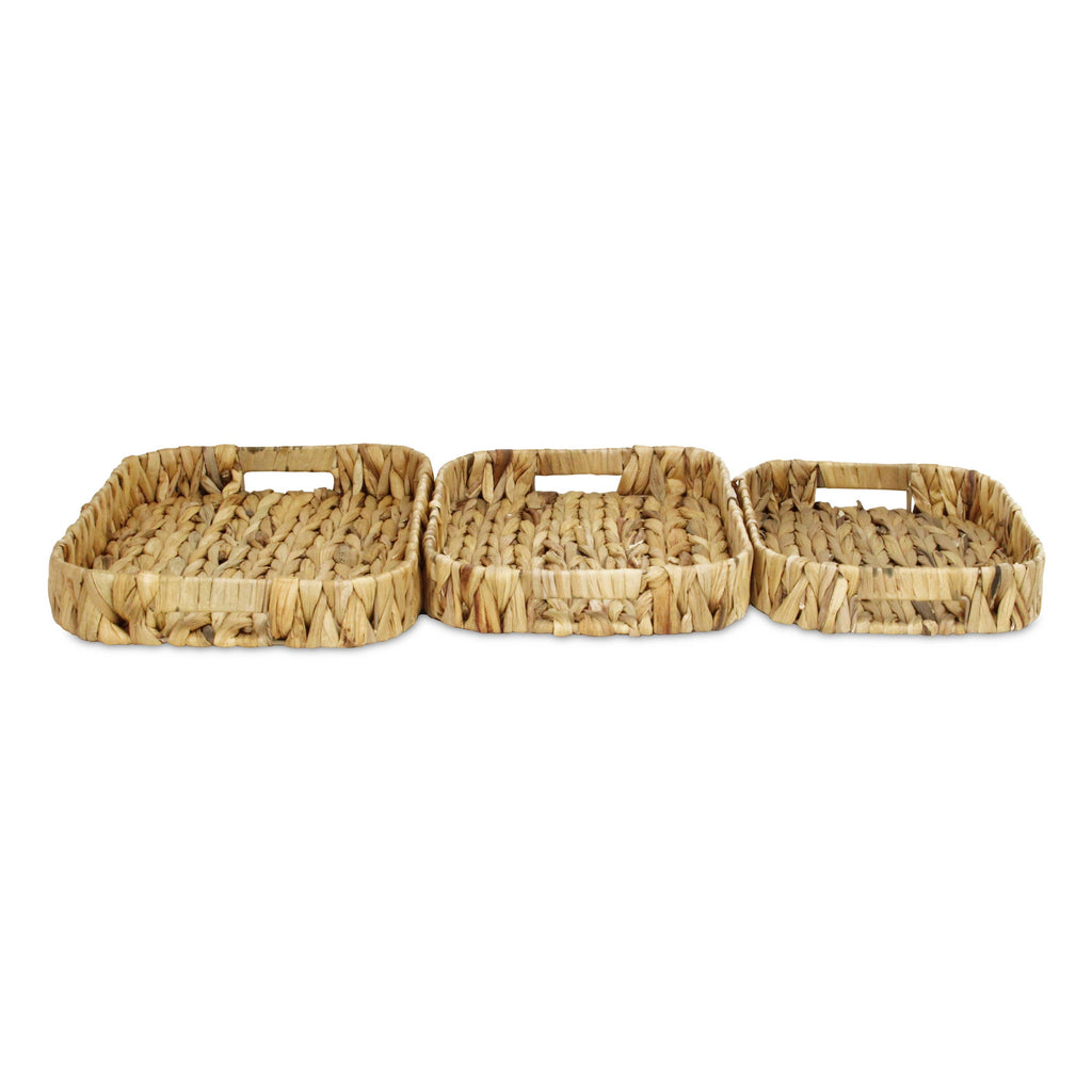 Laelia Hyacinth Woven Curved Baskets (3 Piece Set)