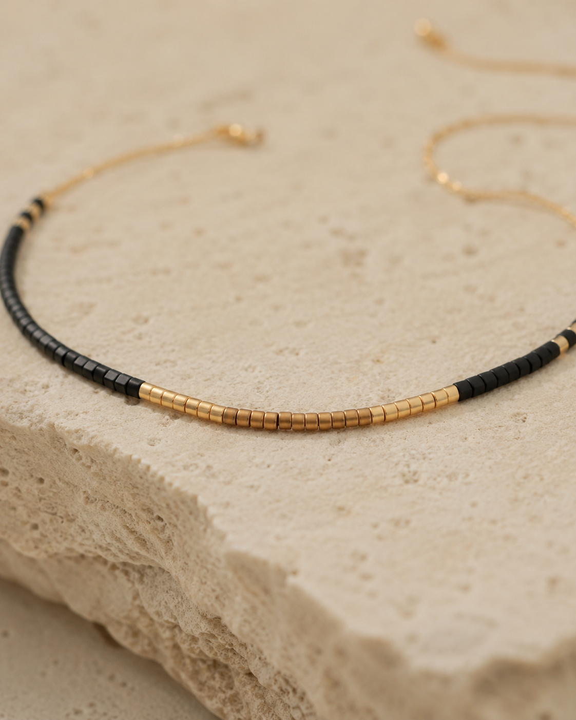 Golden Beaded Necklace