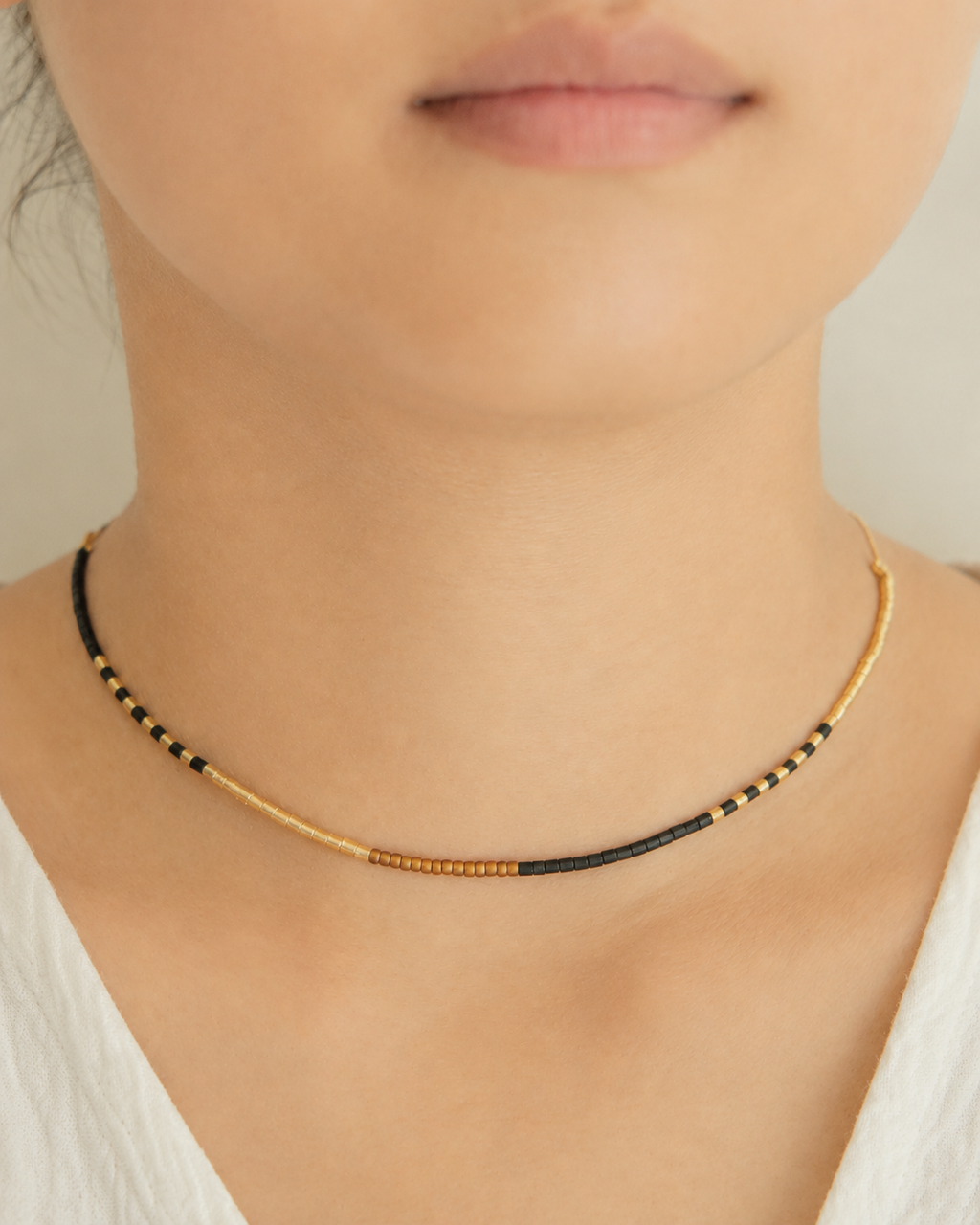 Golden Beaded Necklace